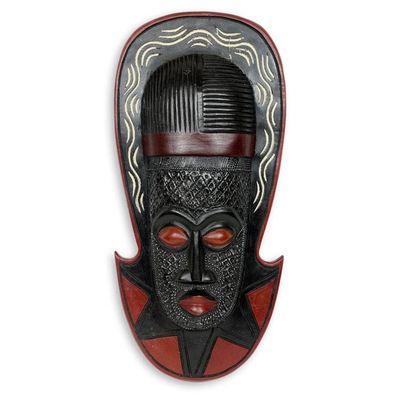 Alternate image for Artisan Carved West African Mask Akan Sandal Man