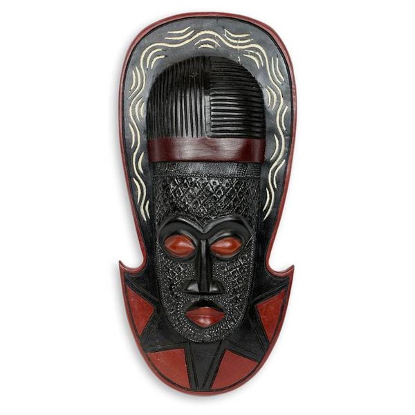 Alternate image for Artisan Carved West African Mask Akan Sandal Man