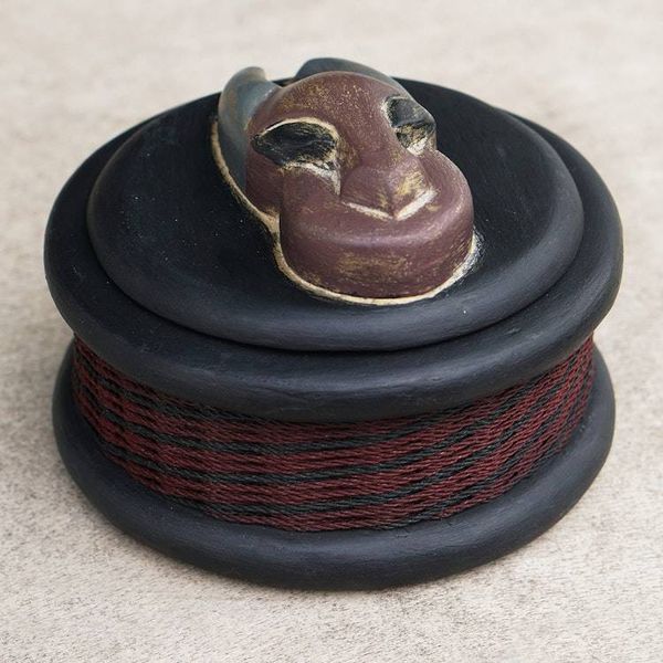 Alternate image for Artisan Crafted Ofram Wood Jewelry Box from Ghana Sika Nfutur