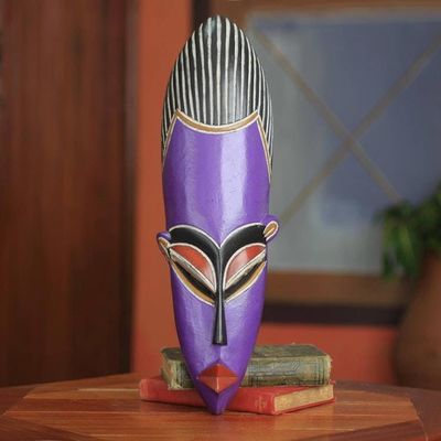 Alternate image for Happiness African Mask Crafted by Hand Enigye