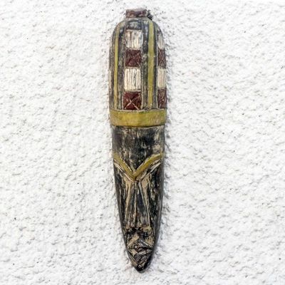 Alternate image for Dagomba Tribe African Wood Mask Crafted in Ghana Long Dagomba