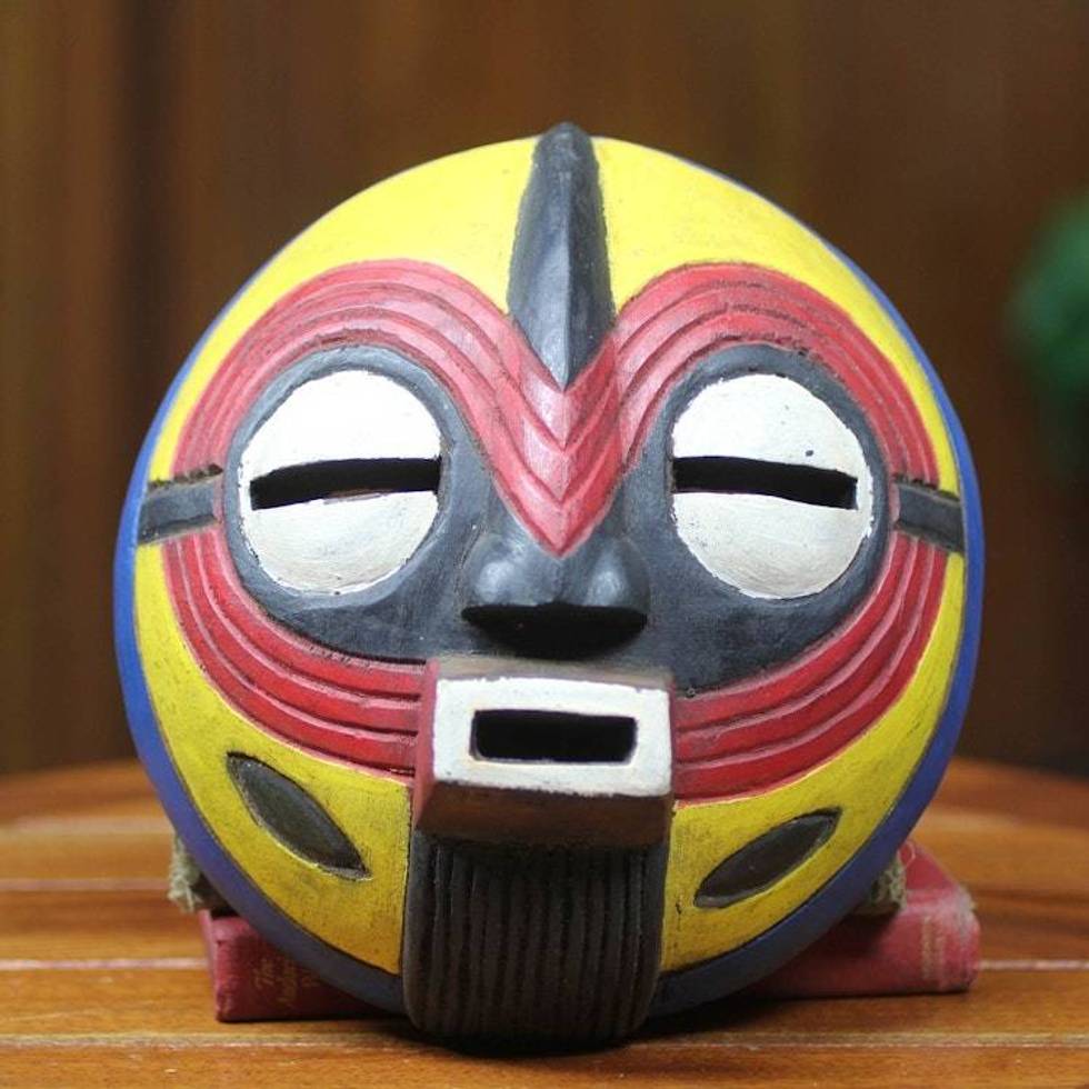 Original African Mask Crafted by Hand 'Joy'