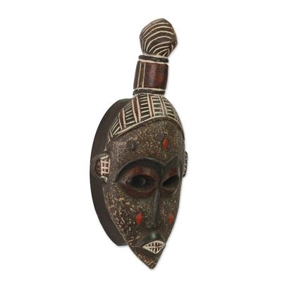 Alternate image for Unique African Wood Mask Good Luck