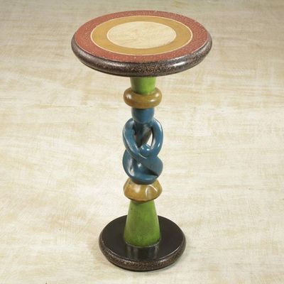 Alternate image for Handcrafted Cedar Wood Family-Themed Accent Table from Ghana Family Love