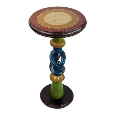 Alternate image for Handcrafted Cedar Wood Family-Themed Accent Table from Ghana Family Love