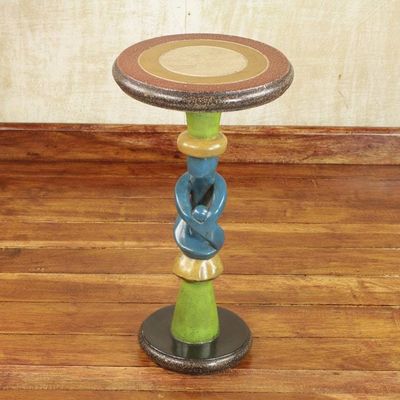 Alternate image for Handcrafted Cedar Wood Family-Themed Accent Table from Ghana Family Love