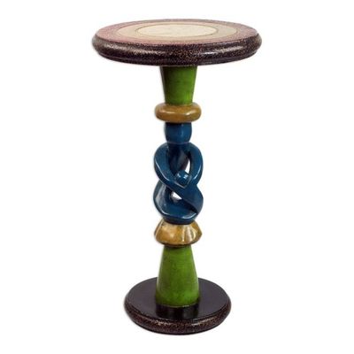Alternate image for Handcrafted Cedar Wood Family-Themed Accent Table from Ghana Family Love