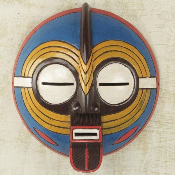 Alternate image for African Dance Spirit Wall Mask Artisan Crafted Wood Art Baluba Dance Spirit II
