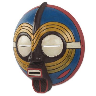 Alternate image for African Dance Spirit Wall Mask Artisan Crafted Wood Art Baluba Dance Spirit II