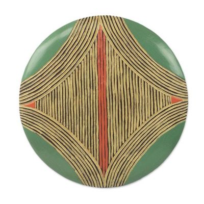Alternate image for Abstract Circular African Mask from Gabon and the Congo Gabonese Abstraction