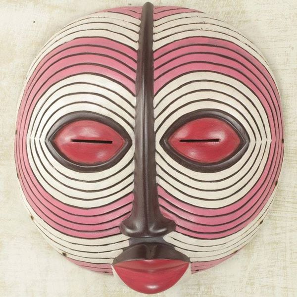 Alternate image for African Dance Spirit Wall Mask Artisan Crafted Wood Art Baluba Dance Spirit I