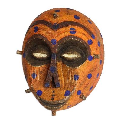Alternate image for Burkina Faso-Style African Wood Mask from Ghana Bobo Festival