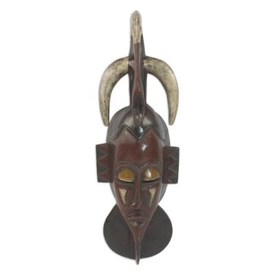 Alternate image for Artisan Crafted Wood Mask Flamingo of Kindness