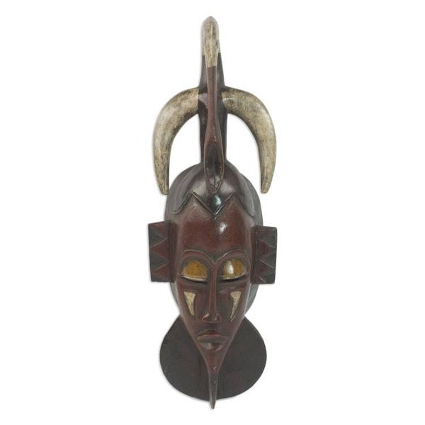 Alternate image for Artisan Crafted Wood Mask Flamingo of Kindness