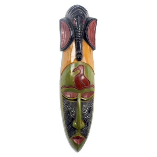 Alternate image for Unique African Wood Mask Krukudu Bird
