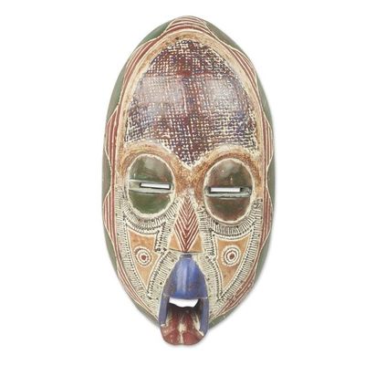 Alternate image for Antique-Style Authentic Ghost Theme African Mask Ghost Mask