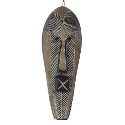 Alternate image for Hand-Carved Songye Man African Sese Wood Wall Mask Songye Man