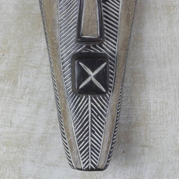 Alternate image for Hand-Carved Songye Man African Sese Wood Wall Mask Songye Man