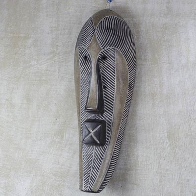 Alternate image for Hand-Carved Songye Man African Sese Wood Wall Mask Songye Man