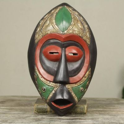 Primary image for Artisan Crafted Multicolor Brass Embellished African Mask God Will Respond