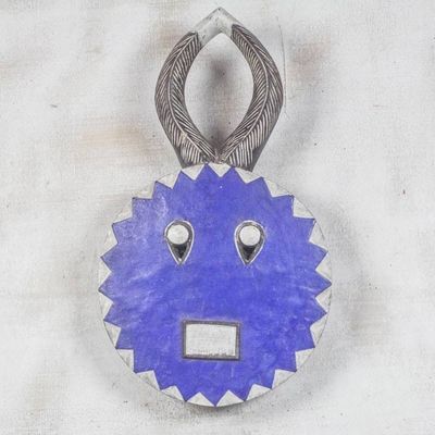 Alternate image for Ivoirian wood mask Baule Blue Moon