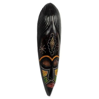 Alternate image for Artisan Crafted Beaded African Mask Ashanti Warrior Queen