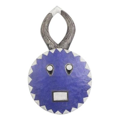 Alternate image for Ivoirian wood mask Baule Blue Moon