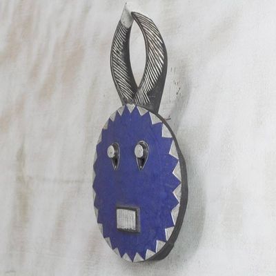Alternate image for Ivoirian wood mask Baule Blue Moon