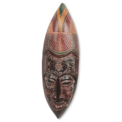 Alternate image for Fair Trade Original Design African Wood Mask from Ghana Peace to the World