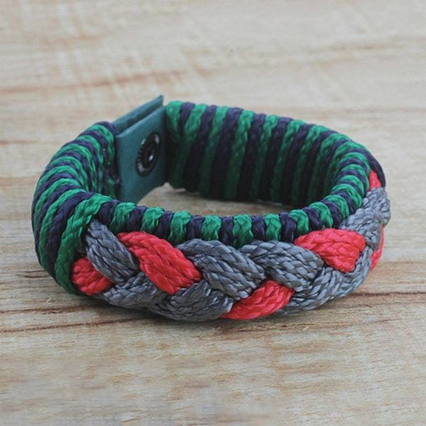 Alternate image for Mens Multi-Color Braided Cord Wristband Bracelet Trailblazer