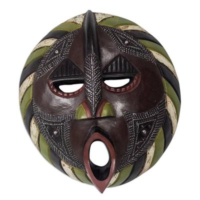 Alternate image for African Hand Carved Wood Mask Harvest Increase