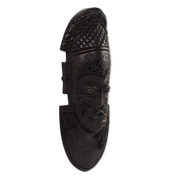 Alternate image for West African Decorative Carved Sese Wood Wall Mask Festac Festivities
