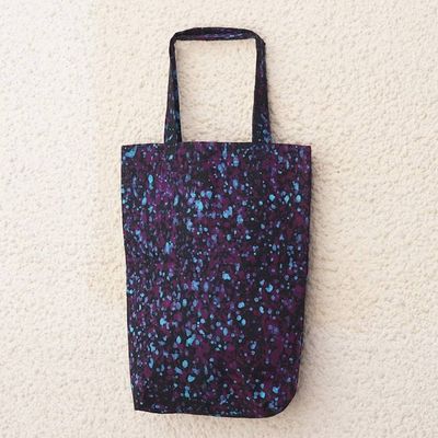 Primary image for Handmade Batik Cotton Tote Bag with Vibrant Splatter Motifs Adira Sensations