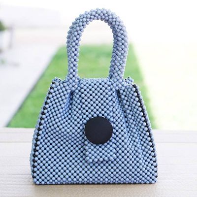 Primary image for Eco-Friendly Modern Plastic Beaded Handle Bag from Ghana Periwinkle Today