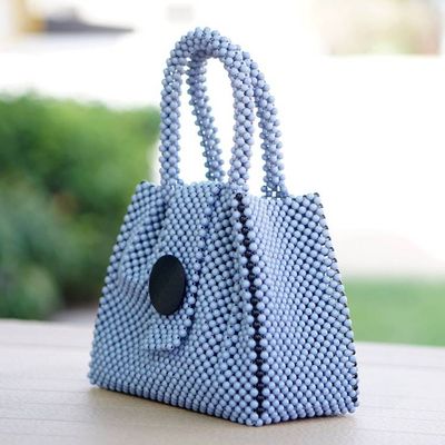 Alternate image for Eco-Friendly Modern Plastic Beaded Handle Bag from Ghana Periwinkle Today