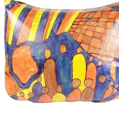 Alternate image for Handcrafted Leather Tote in Espresso from Ghana Party People