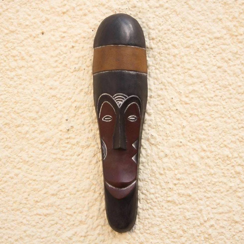 Gabonese Africa wood mask 'Harvest Ritual'