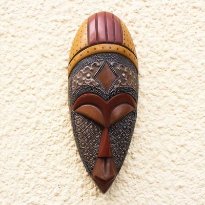 Alternate image for Ofuntum Wood Mask Brave King West Africa Brave King