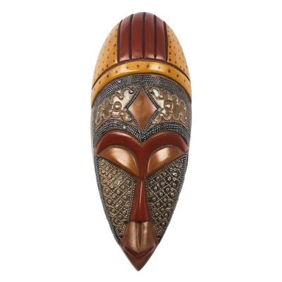 Alternate image for Ofuntum Wood Mask Brave King West Africa Brave King