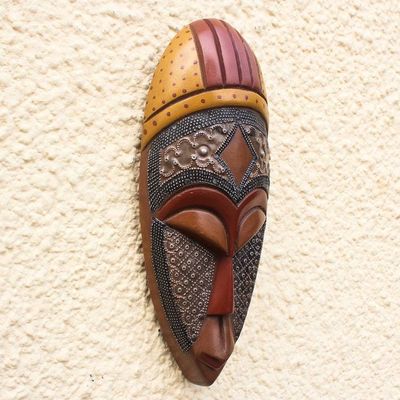 Alternate image for Ofuntum Wood Mask Brave King West Africa Brave King