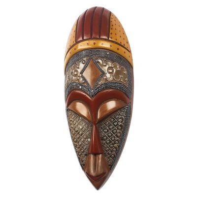 Alternate image for Ofuntum Wood Mask Brave King West Africa Brave King