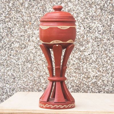 Alternate image for African Decorative Wood Jar Home Accent Great Destiny