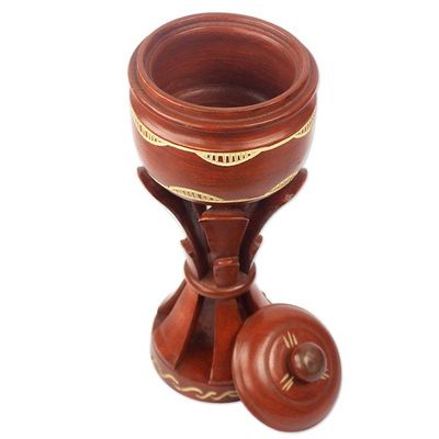 Alternate image for African Decorative Wood Jar Home Accent Great Destiny
