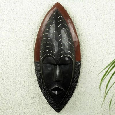 Primary image for Handcrafted African Wood Mask for Wall Be Patient