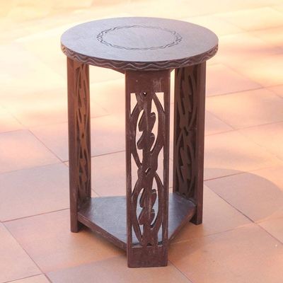 Alternate image for Wood accent table I Fear Only God