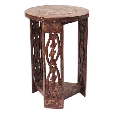 Alternate image for Wood accent table I Fear Only God