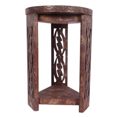 Alternate image for Wood accent table I Fear Only God