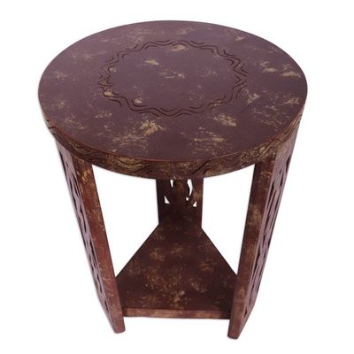 Alternate image for Wood accent table I Fear Only God