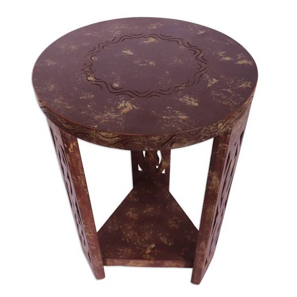 Alternate image for Wood accent table I Fear Only God