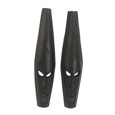 Alternate image for Ashanti Wood Masks Pair Fighting Spirit